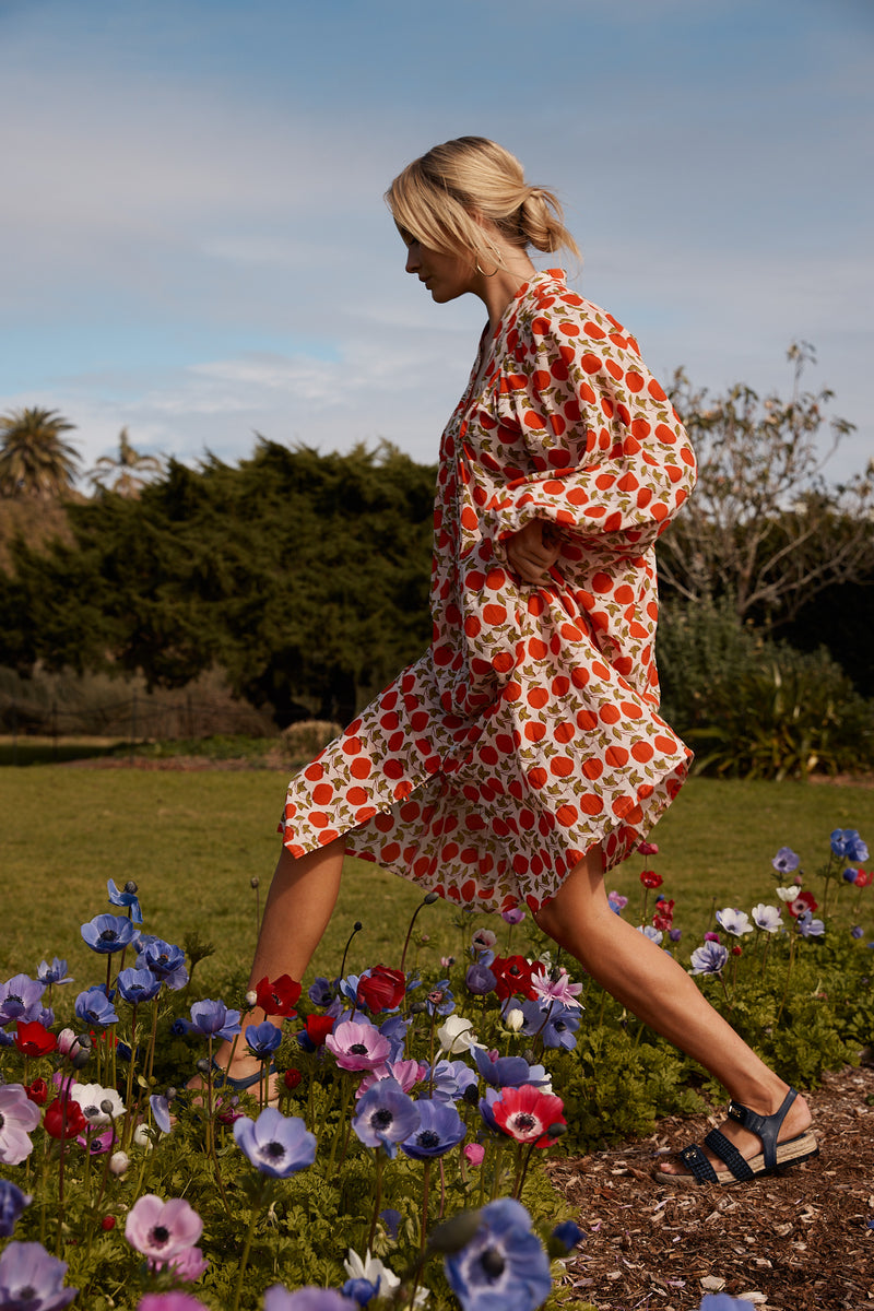 Topshop red floral smock dress outlet
