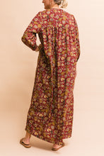 Load image into Gallery viewer, The Shell Dress in Burgundy Paisley