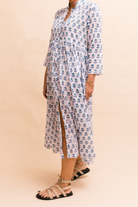 If you like how the french do it, this could be a good one for you. Lightweight cotton, empire waist, covered buttons. The Valentina daisy print offers low key dressing, for the elegant and refined.