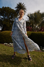 Load image into Gallery viewer, French market dressing at its best. Meet Madeline. 100% cotton. Block printed fabric.